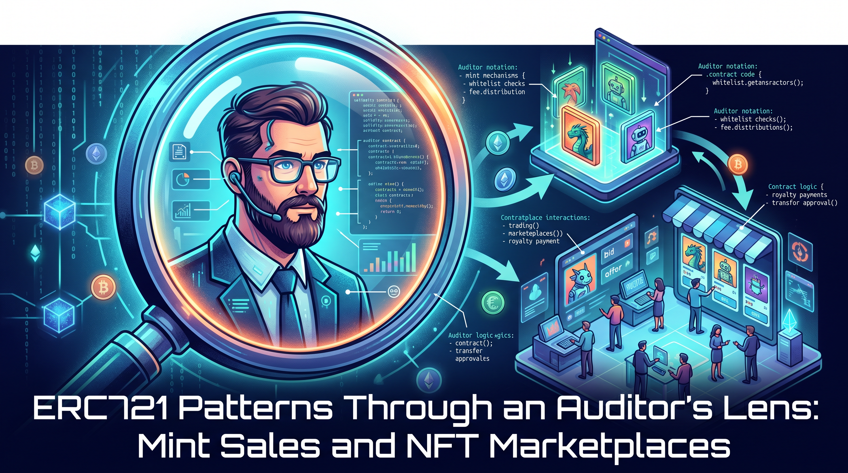 ERC721 Patterns Through an Auditor's Lens: Mint Sales and NFT Marketplaces